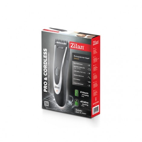 Aparat de tuns profesional Zilan ZLN-1253, cu acumulator, cap si lame din otel