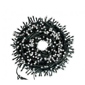 Instalatie de Craciun, tip liniara, pentru exterior, 100 led-uri, alb cald