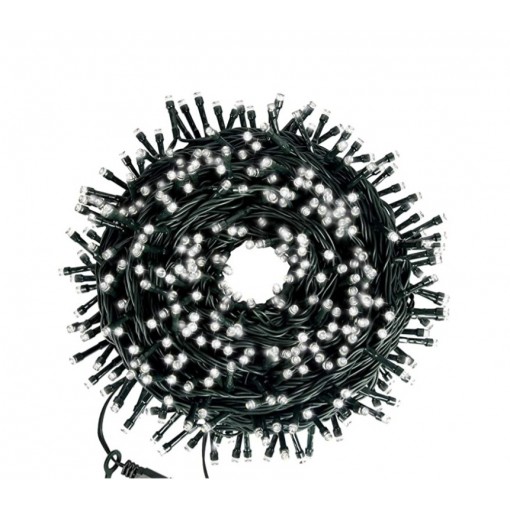 Instalatie de Craciun, tip liniara, pentru exterior, 100 led-uri, alb cald