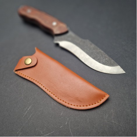 Cutit camping, pescuit și drumetie Swiss, 25cm, maner lemn, teaca lama FeroCut FR17