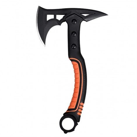 Set Toporas Camping Secure + Cuțit Aruncat Ninja – Multi-Functional, 31.5cm, Oțel Inoxidabil, Mâner Cauciucat