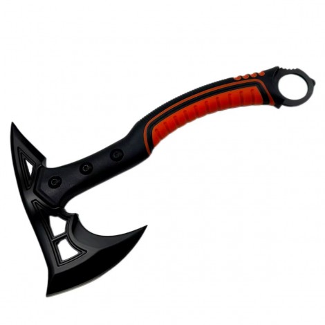 Set Toporas Camping Secure + Cuțit Aruncat Ninja – Multi-Functional, 31.5cm, Oțel Inoxidabil, Mâner Cauciucat