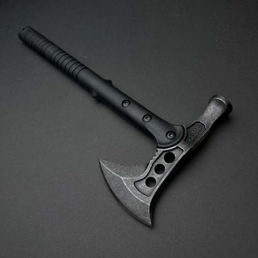 Toporisca si ciocan 2in1 tactica, camping si drumetii 40cm, lama otel inoxidabil