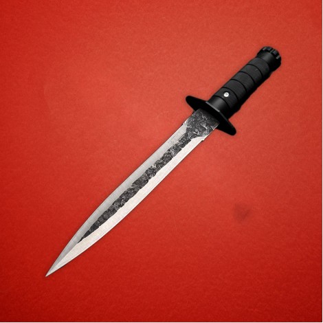 Set 5+1 piese Macelarie: Toporisca YinYang, Cuțit înjunghiat doua taisuri, 2 cuțite otel inox si Satar + cadou: Cutit tip briceag