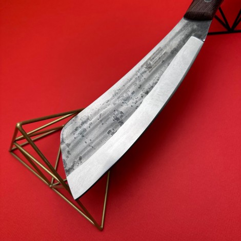 Cutit fier forjat tip Maceta Gama Vanator 36cm, maner lemn + Cadou Cutit transat 26cm, mctg4 av4