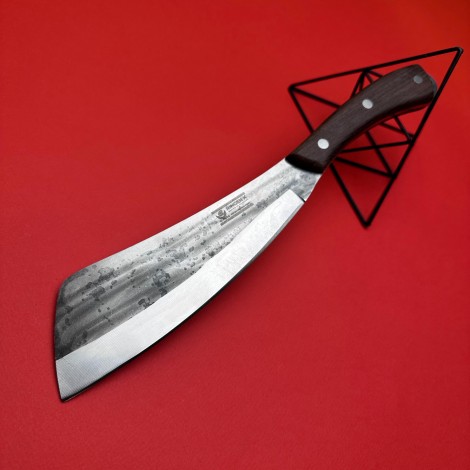 Cutit fier forjat tip Maceta Gama Vanator 36cm, maner lemn + Cadou Cutit transat 26cm, mctg4 av4