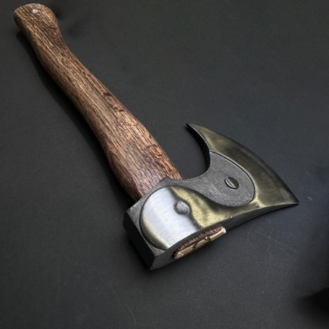 Toporisca macelarie, 34cm, lama de 11cm, coada de lemn, yin-yang FeroCut