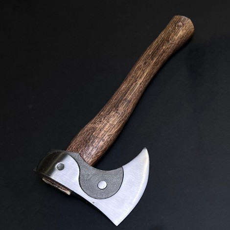 Toporisca macelarie, 34cm, lama de 11cm, coada de lemn, yin-yang FeroCut