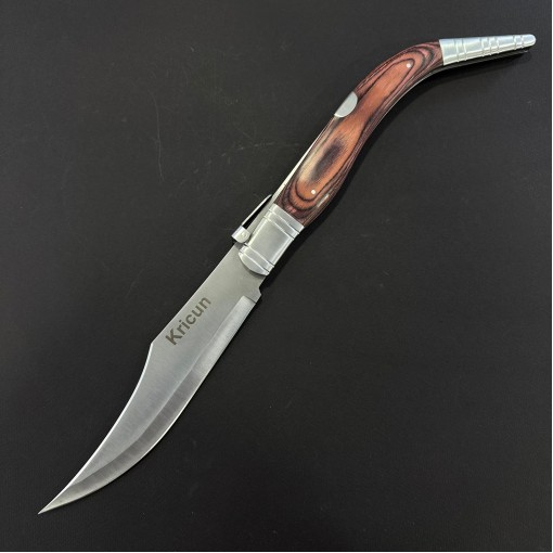 Briceag camping Bandolera 50cm, lama otel inox, maner lemn FR20