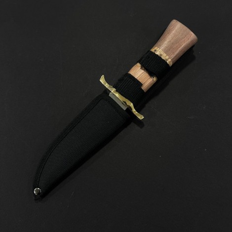 Cuțit camping tip dagger Columbia Saber 25 cm, lama otel inox, maner lemn, teacă inclusa, COL-25SA