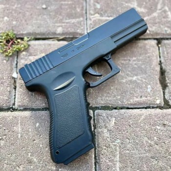 Brichetă decorativă pistol Glock 17 – formă realistă, reincarcabila, negru, BRI-GLOCK17