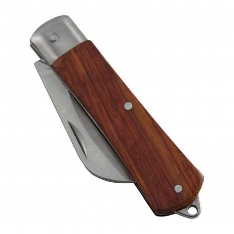 Cutit Altoit tip Briceag 19cm, lama concava otel inox, maner lemn visiniu