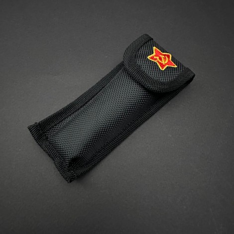 Cutit camping tip Briceag Star 22cm, lama otel inox, maner metal+abs, cu husa, negru