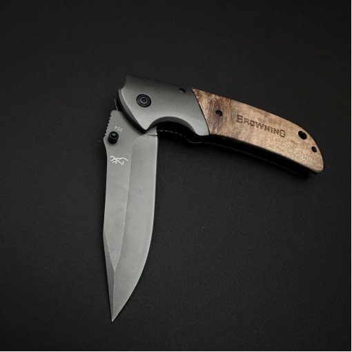 Cutit camping tip Briceag Browning 354 23cm, lama otel inox, maner metal+abs crem