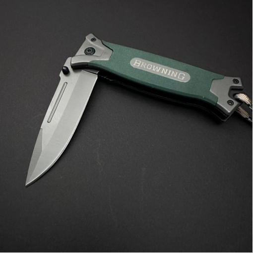 Cutit camping tip Briceag Browning 364 23cm, lama otel inox, maner metal+abs, verde