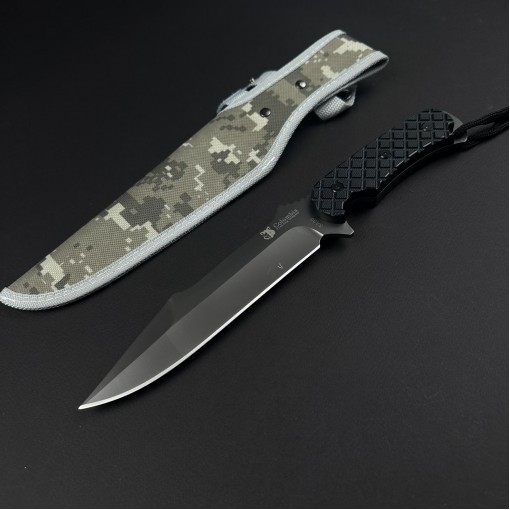 Cutit camping Columbia SA30 31cm, lama otel inox, maner abs cu snur, husa textila FR19