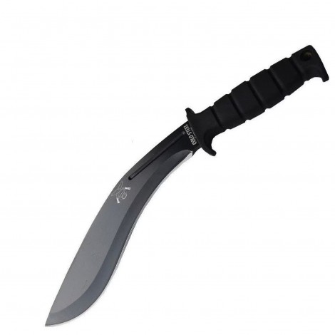 Maceta camping ColdSteel Kukri 40cm MAC-CS40B, lama otel inoxidabil, maner abs, cu husa textila, negru, sabie FRS10