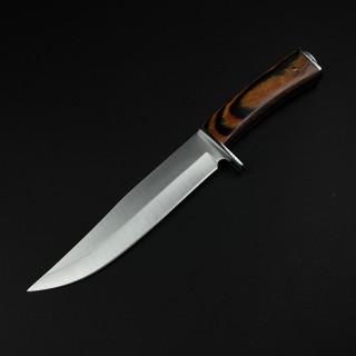 Cuțit camping tip dagger KG-DG17 31 cm, lama otel inox, maner lemn, teacă inclusa FR18