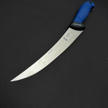 Cutit macelarie dezosat 34cm, lama otel inox 1/2FLEX, maner silicon albastru CMDS34A-OI