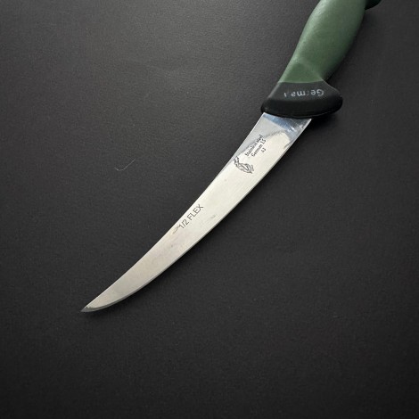 Cutit macelarie dezosat 30cm, lama otel inox 1/2FLEX, maner silicon verde CMDS30V-OI