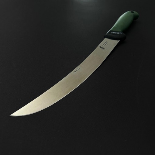 Cutit macelarie dezosat 38cm, lama otel inox 1/2FLEX, maner silicon verde CMDS38V-OI