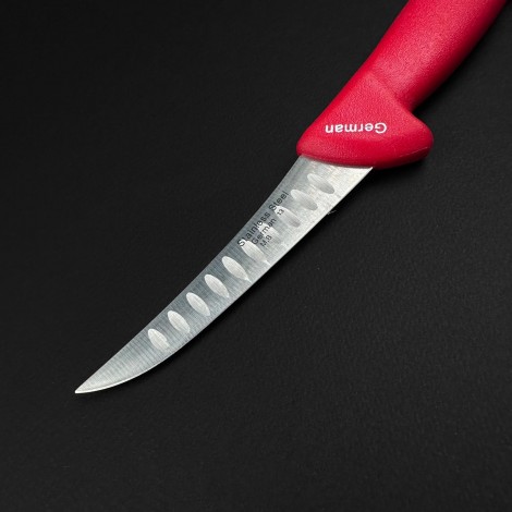 Cutit macelarie dezosat 26cm, lama cu caneluri otel inox, rosu CMD26RC-OI