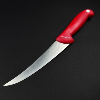 Cutit macelarie dezosat 30cm, lama otel inox, rosu CMD30R-OI