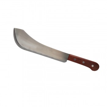 Maceta camping Luna 57cm MAC-LN57, lama lata otel inoxidabil, maner lemn, sabie FRS10