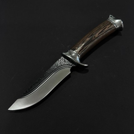 Cutit camping Saber 28cm, lama fier forjat, maner lemn, CUT-SAB28SV