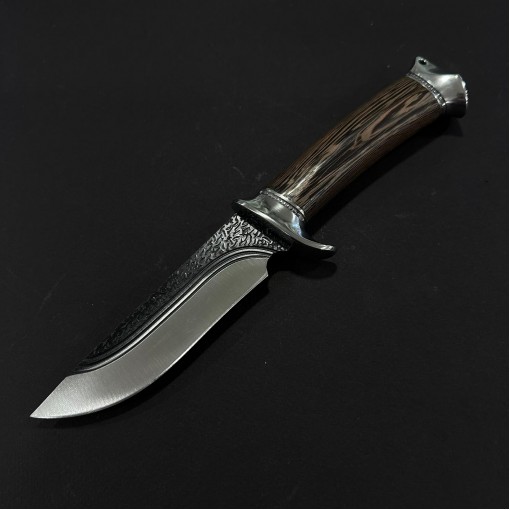 Cutit camping Saber 28cm, lama fier forjat, maner lemn, CUT-SAB28SV