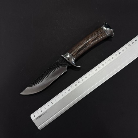 Cutit camping Saber 28cm, lama fier forjat, maner lemn, CUT-SAB28SV