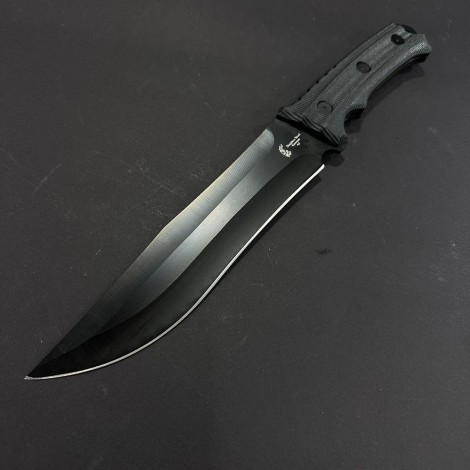 Cuțit camping tactic AJ 36 cm, lama otel inox, maner abs negru, teacă inclusa, CUT-TAC36