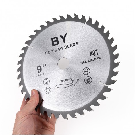 Disc panza circular, 230mm, 9inch, lemn, dinti vidia 40T, 6000rpm, cu fante