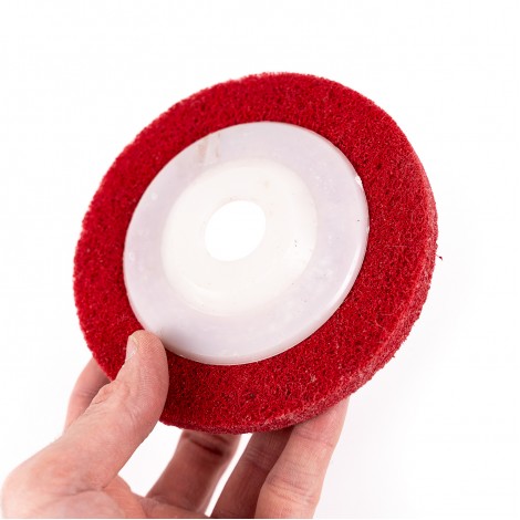 Disc pasla rosie, 125mm, polizor unghiular, suport prindere 8bucati