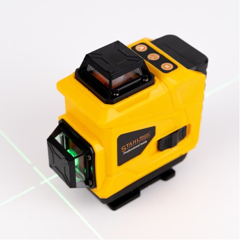 Nivela laser verde 3D StahlMayer, 2 acumulatori 5V 6Ah, 3 fascicule, trepied