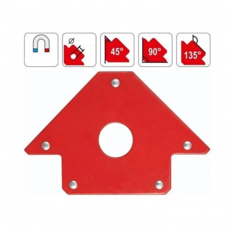 Suport magnetic sudura, 33Kg, unghi 45, 90, 135 grade, rosu