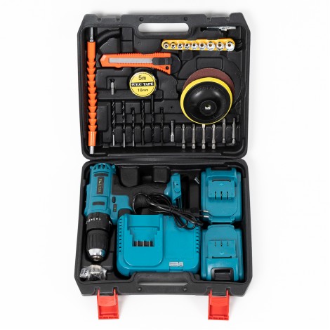 Trusa Bormasina cu percutie Vector, 2 acumulatori 36V 6Ah, 28 accesorii