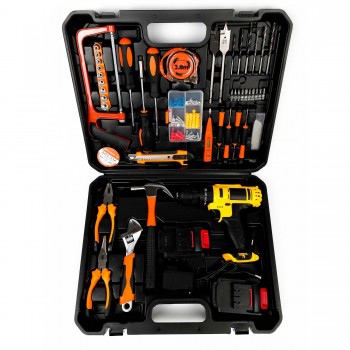 Autofiletanta cu percutie German Meister, 36V, trusa 45 accesorii, 2 acumulatori