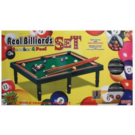 Mini masa de biliard/snooker, set complet pentru copii 43x26x3cm RESIGILAT