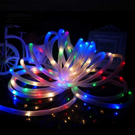 Instalatie tip furtun luminos cu led, 10m multicolor