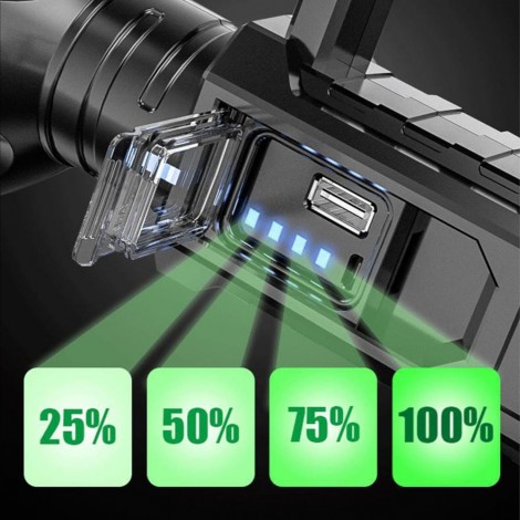 Lanterna LED cu maner si trepied inclus, 20W, 8000lumen, functie Powerbank, rezistenta la apa Lanterna LED cu maner si trepied inclus, 20W, 8000lumen, functie Powerbank, rezistenta la apa